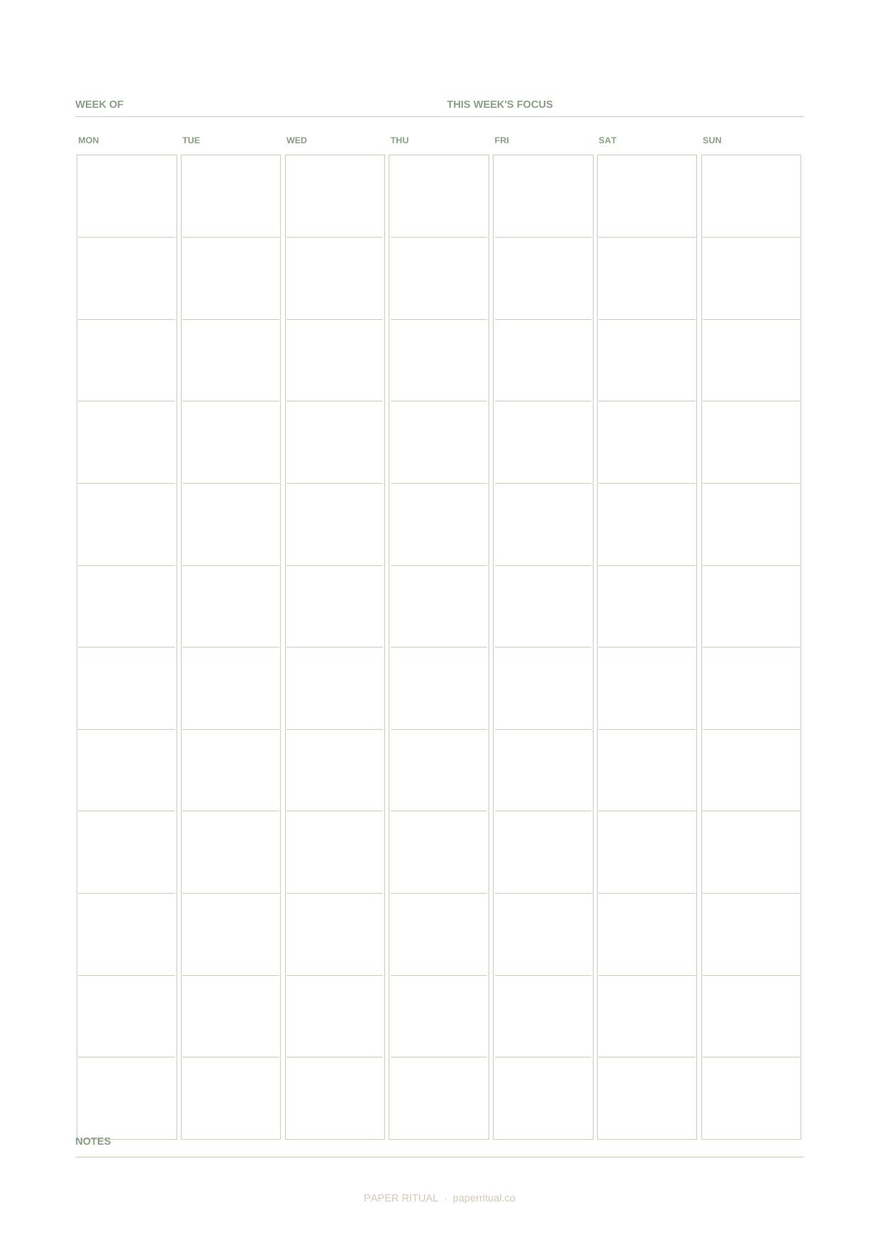 Weekly Planner Printable
